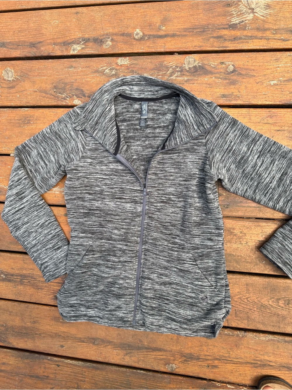 Mountain Hardwear Heathered Gray Full-Zip Jacket fleece
